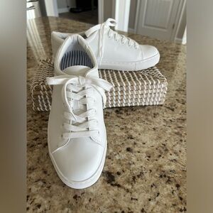 J Crew white tennis shoes. Never worn!
